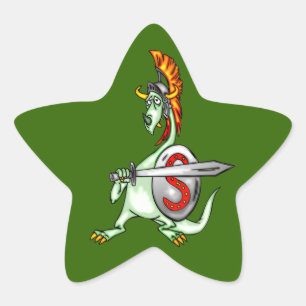 Warrior Dragon Stern-Aufkleber