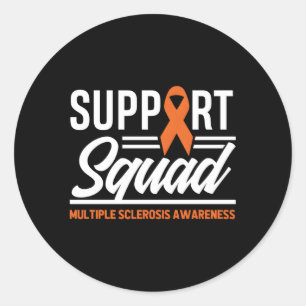 Warrior Frau Support Squad Multiple Sklerose Awa Runder Aufkleber