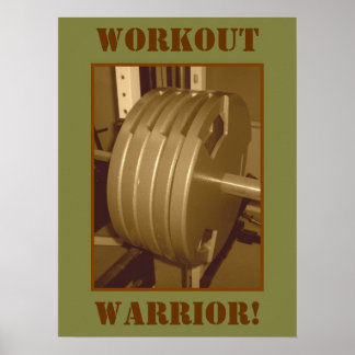 WARRIOR! Gewichtheben-Poster Poster