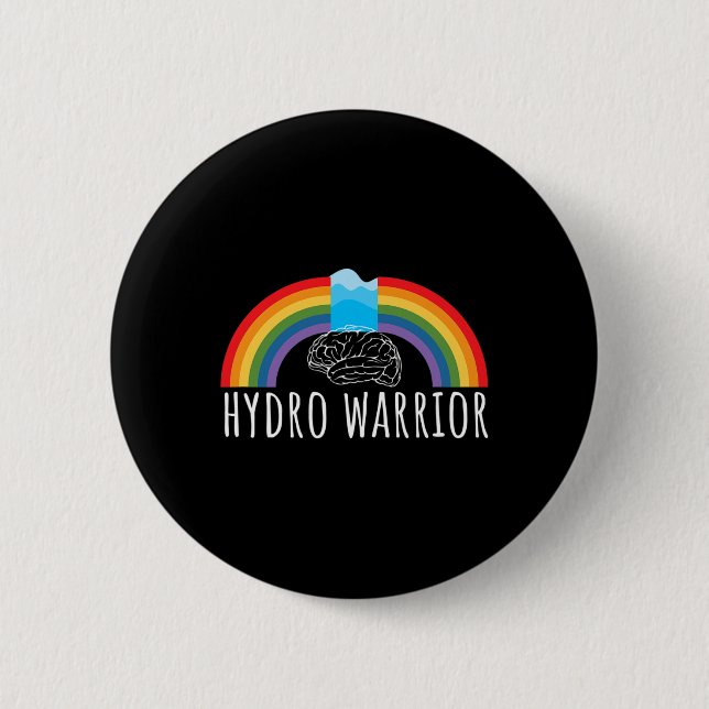 Warrior Hydrocephalus Awareness Brain Shunt Surviv Button (Vorderseite)
