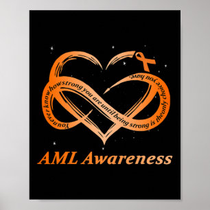 Warrior I'm Fine Acute Myeloid Leukämie Bewusstsei Poster