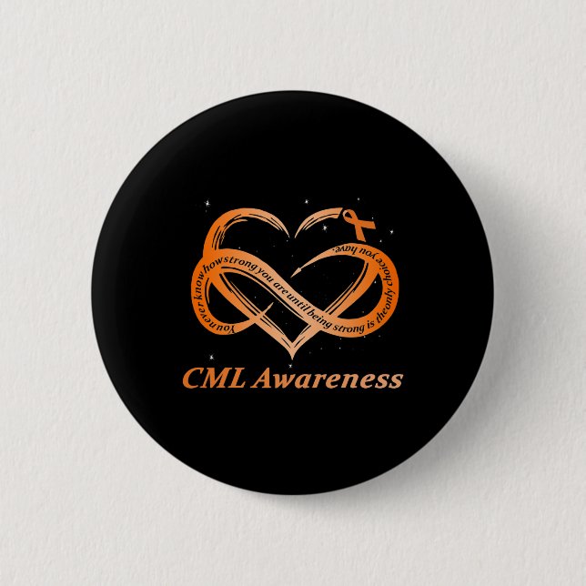 Warrior I'm Fine Chronic Myeloid Leukemia Awarenes Button (Vorderseite)