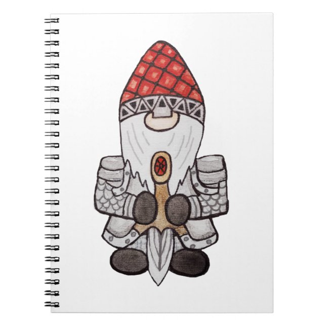 Warrior Knight Gnome Notizblock (Vorderseite)