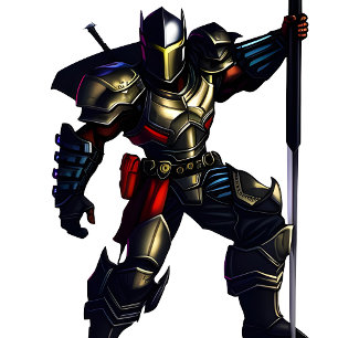 Warrior Knight   Throw Blanket Fleecedecke