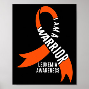 Warrior Leukemia Awareness Bloor Cancer Chemothera Poster