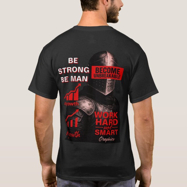 Warrior Motivational Quote T-Shirt Lead with Power (Rückseite)