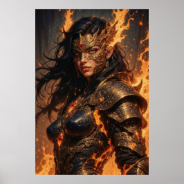 Warrior of Fire Fantasy Poster
