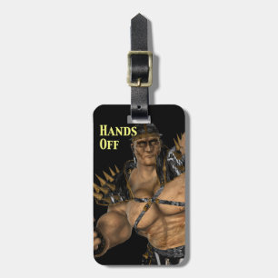 Warrior Ogre sagt Hands Off Easy ID Personalisiert Gepäckanhänger