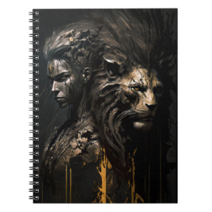 Warrior Portrait Fantasy Malerei Wilder Geist Notizblock