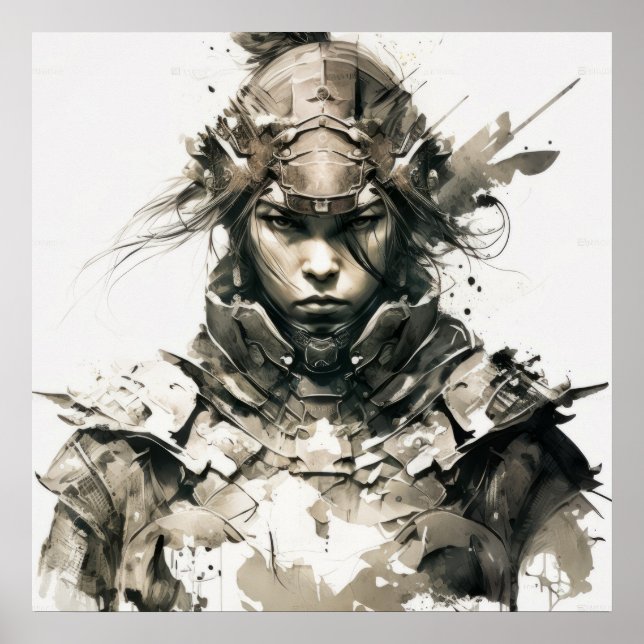Warrior Portrait Malerei Historisches Abenteuer Poster (Vorne)