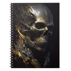 Warrior Portrait Skull Fantasy Malerei Wilder Kuns Notizblock