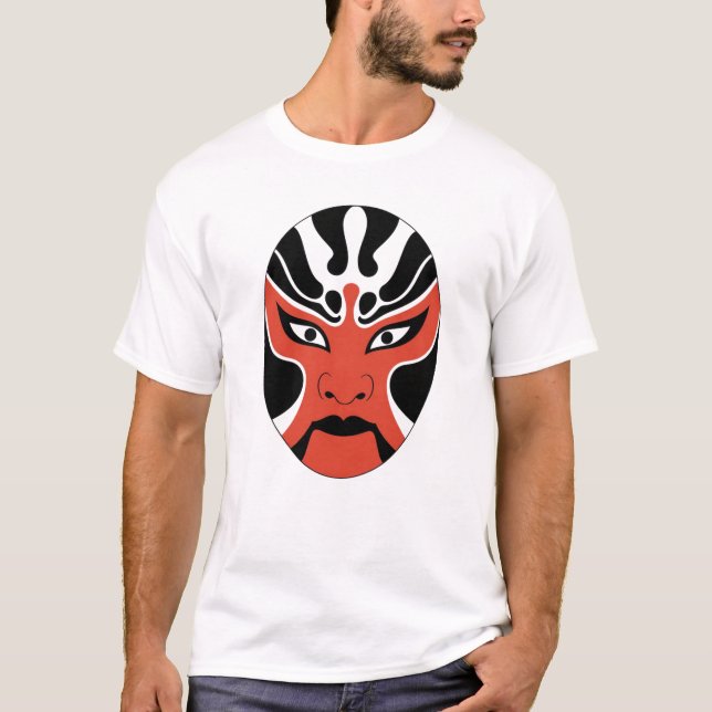 Warrior Spirit - Traditionelle asiatische Maske T-Shirt (Vorderseite)
