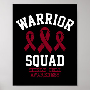 Warrior Squad - Sichelzellenbewusstsein Monat Burg Poster