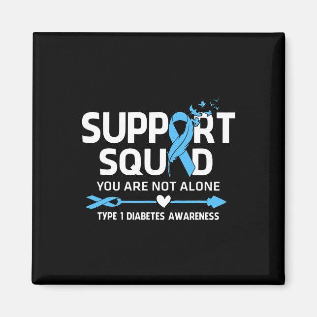 Warrior Support Squad Typ-1-Diabetes-Bewusstsein F Magnet (Vorne)