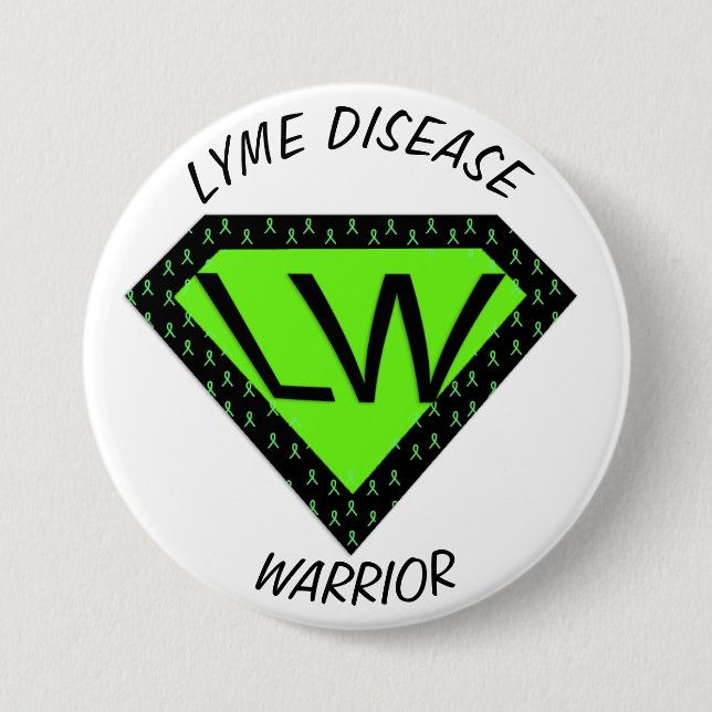 Warrior-Taste für Lyme-Krankheit Button (Vorderseite)