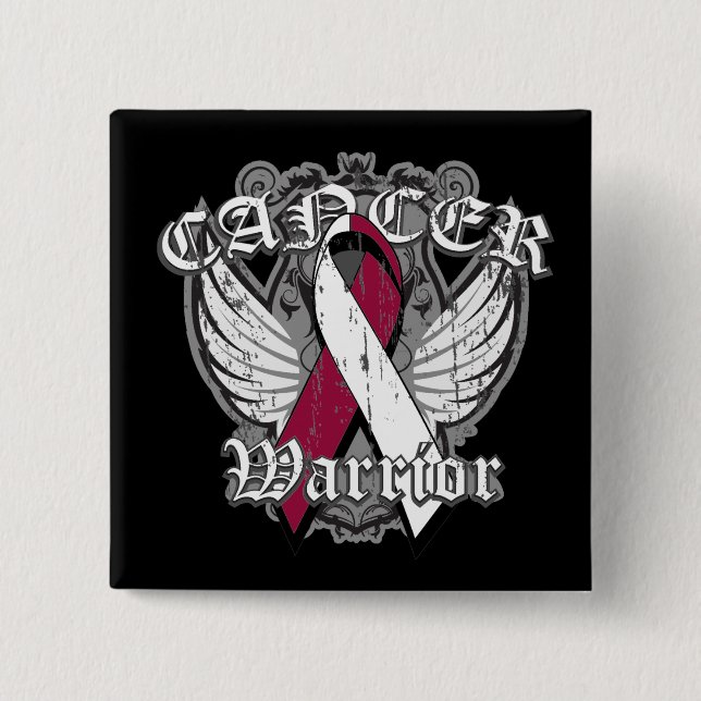 Warrior Vintag Wings - Head Neck Cancer Button (Vorderseite)