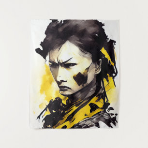 Warrior Woman Wild Nature Free Spirit Art Malerei Wandteppich