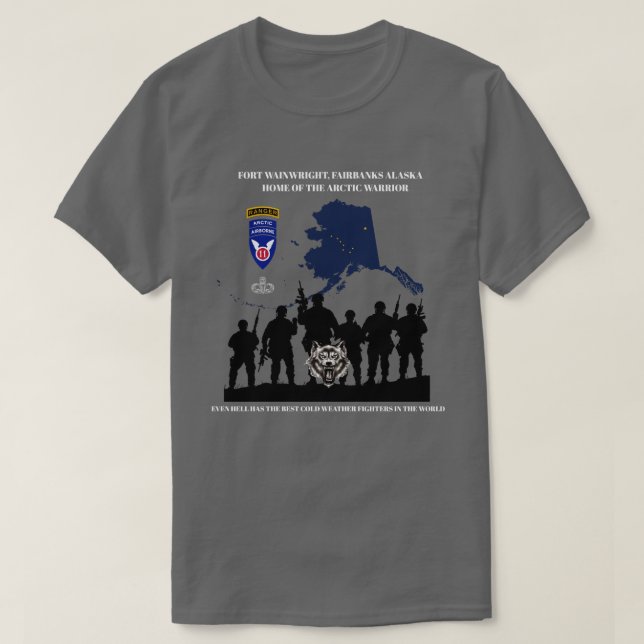 WARRIOREN FÜR FORT WAINWRIGHT T-Shirt (Design vorne)