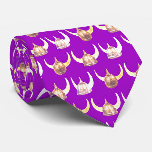 Warriors Vikings Helmet Mascot Football Necktie Krawatte