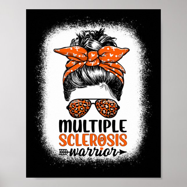Warriy Messy Bun - Multiple Sklerose Awareness Poster (Vorne)