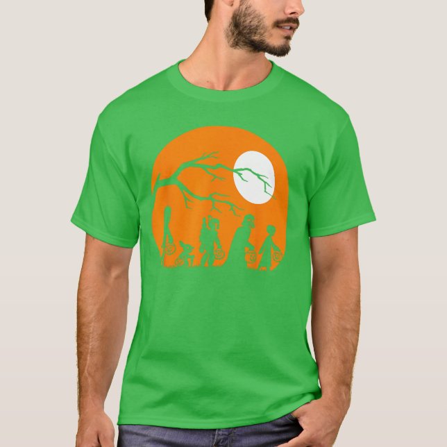 Wars Süßes oder Saures Halloween Silhouette T-Shirt (Vorderseite)