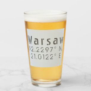 Warsaw Latitude Longitude Glas