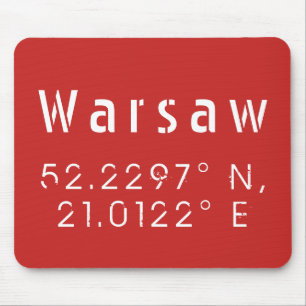 Warsaw Latitude Longitude Mousepad