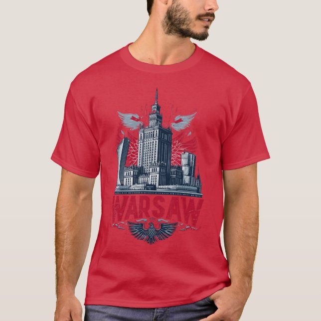 Warsaw Palace of Culture Adler Design friend famil T-Shirt (Vorderseite)