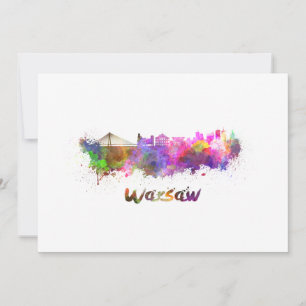 Warsaw skyline im Watercolor