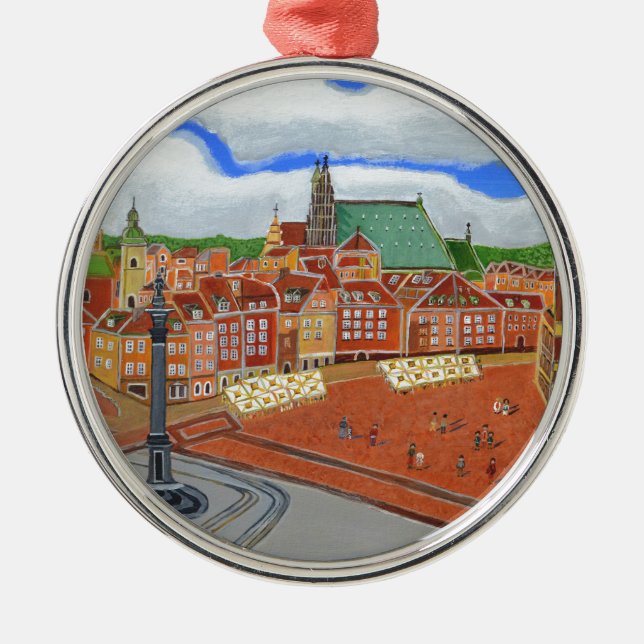 Warschau-Altstadt Silbernes Ornament (Vorne)