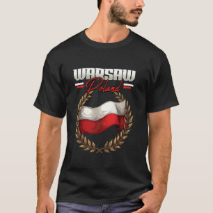Warschau Polen Reise Polnische Flagge Polska T-Shirt