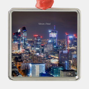 Warschau, Polen Skyline,  Ornament Aus Metall