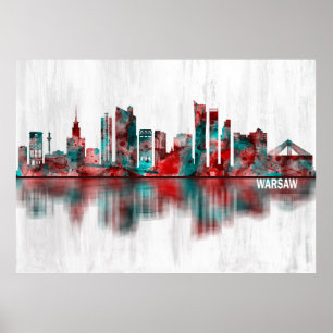 Warschau Polen Skyline Poster