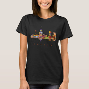 Warschau Polen Skyline Retro-Reise-Shirt T-Shirt