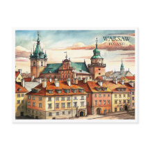 Warschau Polen Stadtbild Postkarte