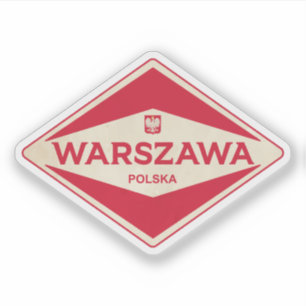 Warschau Polen Vintag Aufkleber