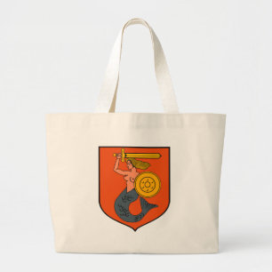 Warschau-Wappen Taschen-Tasche Jumbo Stoffbeutel