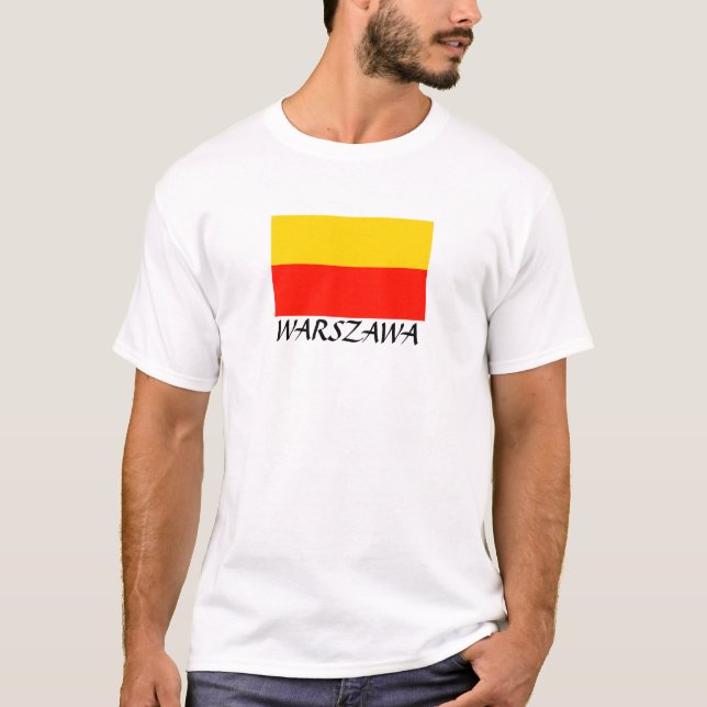 Warschauer Flagge "Warszawa" T-Shirt (Vorderseite)