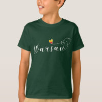 Warschauer Flaggenherz, Warschau T - Shirt