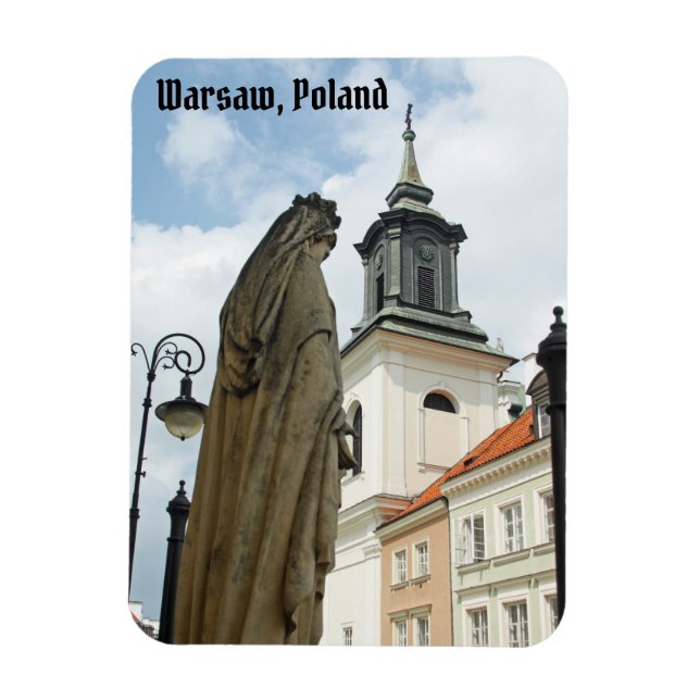 Warschauer Kirche und Statue, Polen Magnet (Vertikal)