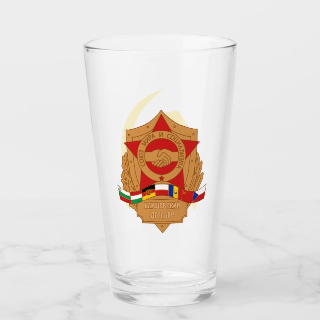 Warschauer Pakt, sowjetische Gewerkschaft, soziali Glas (Vorderseite)