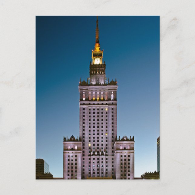 Warschauer Palast der Kultur und Wissenschaft Post Postkarte (Vorderseite)