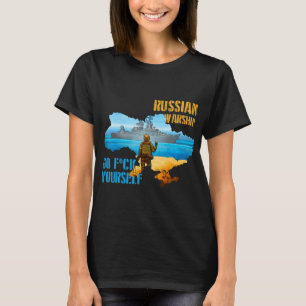 Warship Ukraine Karte Prix Vintag Ukraine Porto T-Shirt