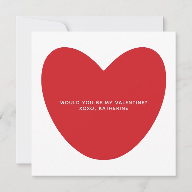 Wärst du mein Valentin? niedlicher Brauch des rote (Vorderseite)