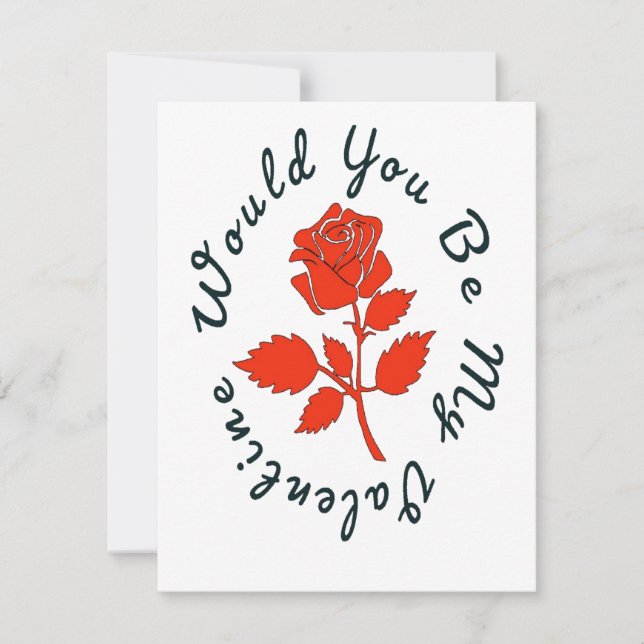 Wärst du mein Valentine? Feiertagskarte (Vorderseite)