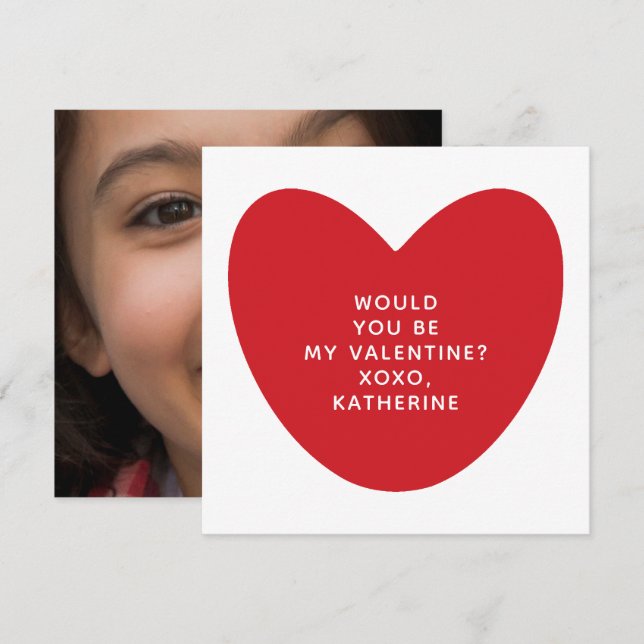 Wärst du mein Valentinherz-Foto? (Vorne/Hinten)