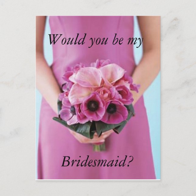 Wärst du meine Bridesmaid? Postkarte (Vorderseite)
