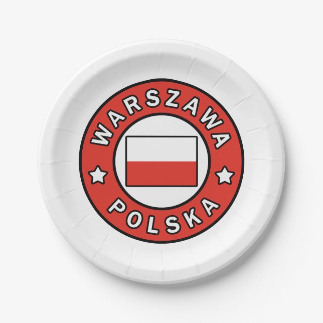Warszawa Polska Pappteller (Vorderseite)