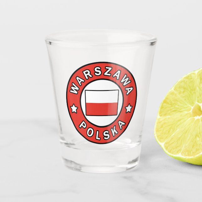 Warszawa Polska Schnapsglas (Vorderseite)