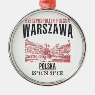 Warszawa Silbernes Ornament